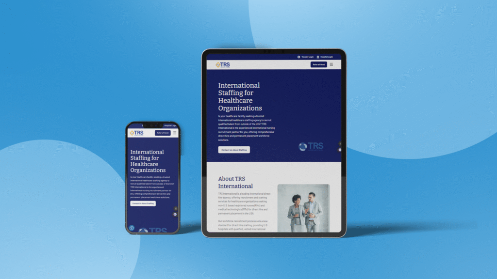 Improved design of TRS healthcare by Hire Web Creators