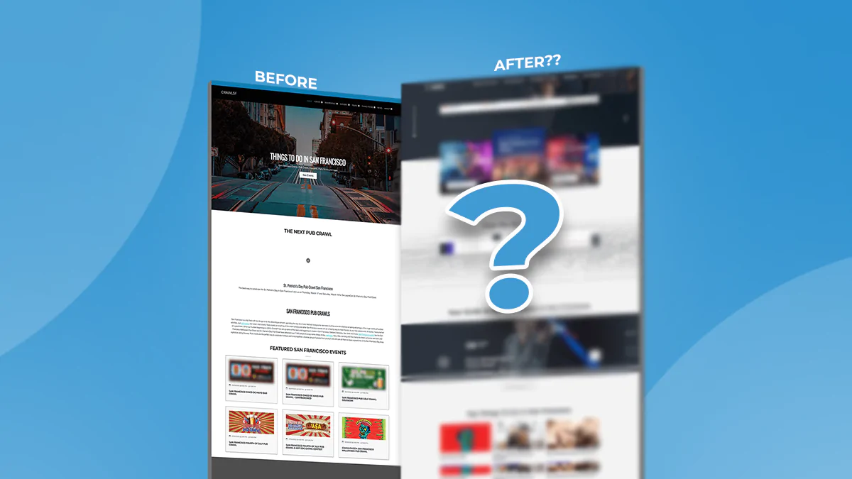 Responsive WordPress redesign for CrawlSF with improved SEO and enhanced event discovery experience