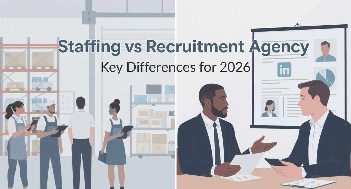 Staffing vs Recruitment Agency: Key Differences for 2026