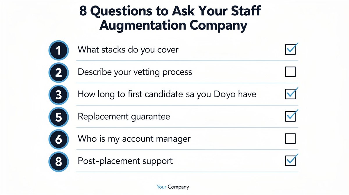 it staff augmentation company 8 questions checklist before signing contract