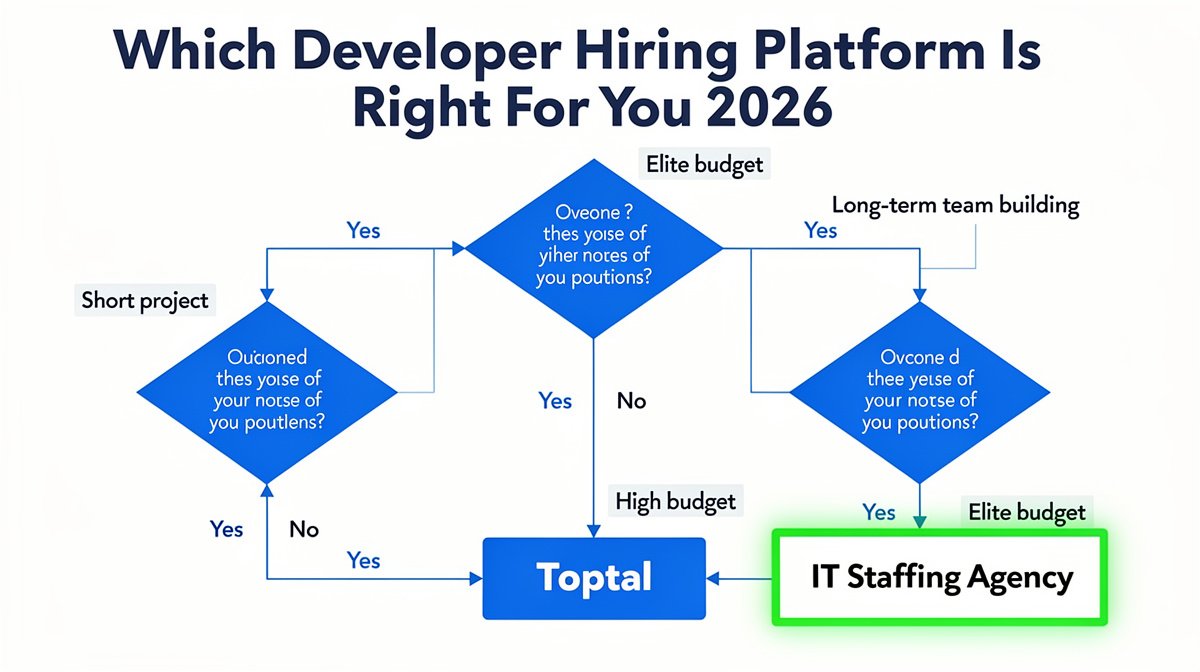 turing alternatives developer hiring decision tree turing toptal staffing agency